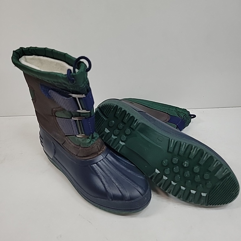 Winter Snow Boots Womens Size 7 Waterproof Blue Green‎ Insulated Strap